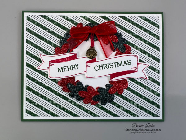 Sweet Candy Cane Wreath Card
